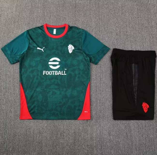 AC Milan 2025/26 Green Training Uniforms (Shirt+Shorts)