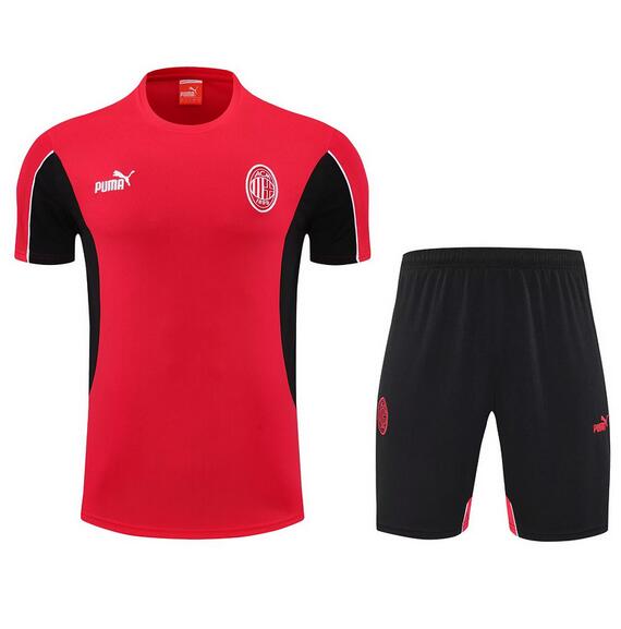 AC Milan 2025/26 Red Training Uniforms (Shirt+Shorts)