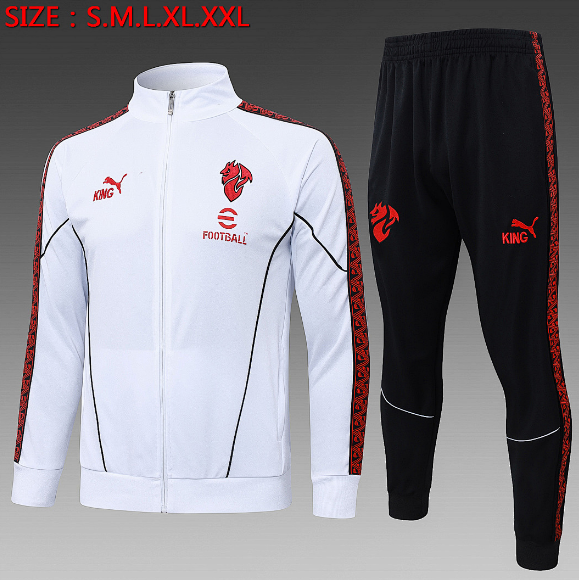 AC Milan 2025/26 White Training Suit (Jacket+Trouser)