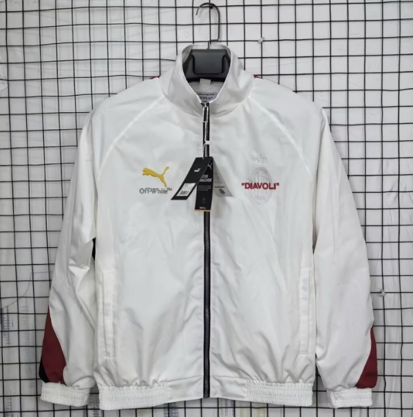 AC Milan 2025/26 White Windbreaker Jacket