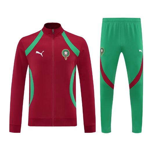 Morocco 2025/26 Red Training Suit (Jacket+Trouser)