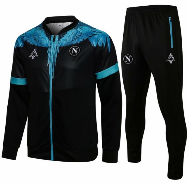 Napoli 2021/22 Black Blue Training Suits (Jacket+Trouser)