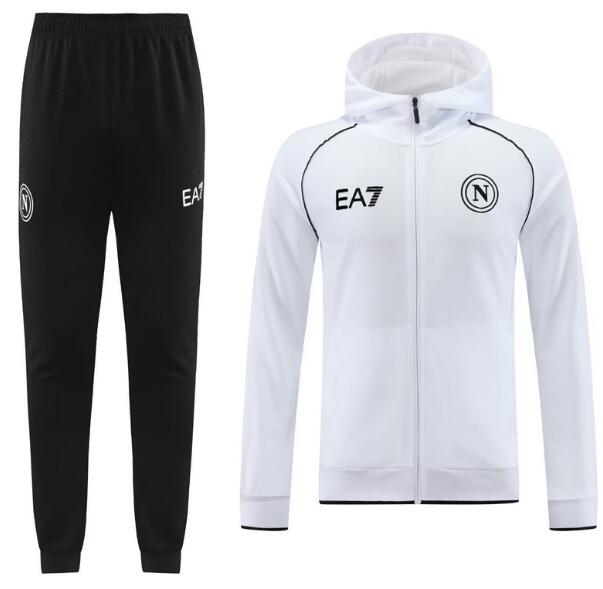 Napoli 2023/24 White Training Suits (Hoodie Jacket+Trouser)