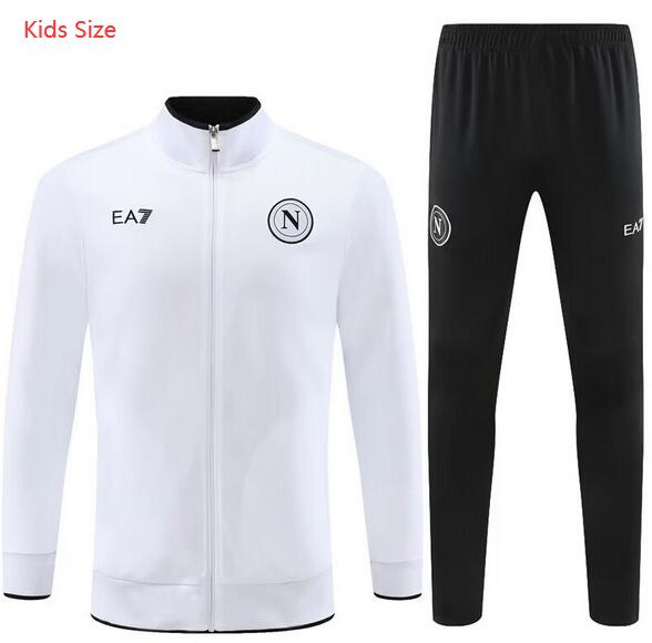 Kids Napoli 2023/24 White Training Suits (Jacket+Trouser)