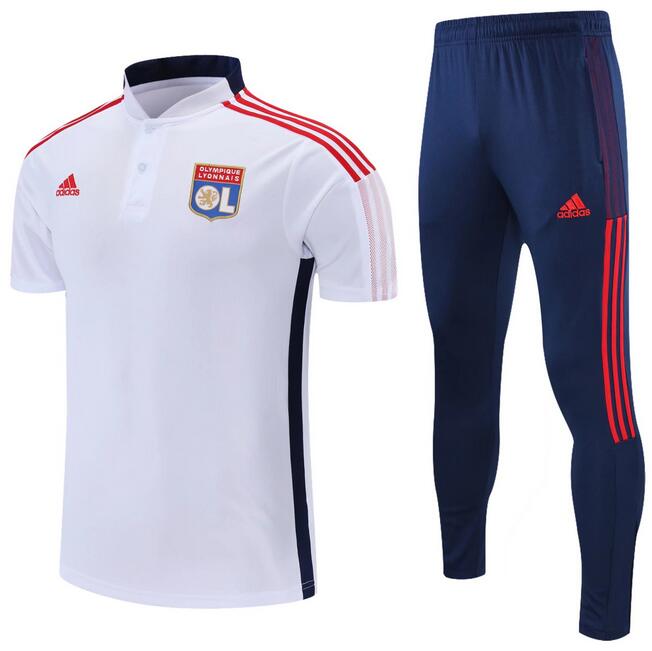 Lyon 2021/22 White Polo Suits (Shirt+Trouser)