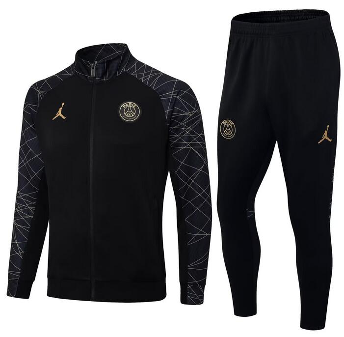 PSG 2023/24 Black AJ Training Suits (Jacket+Trouser)