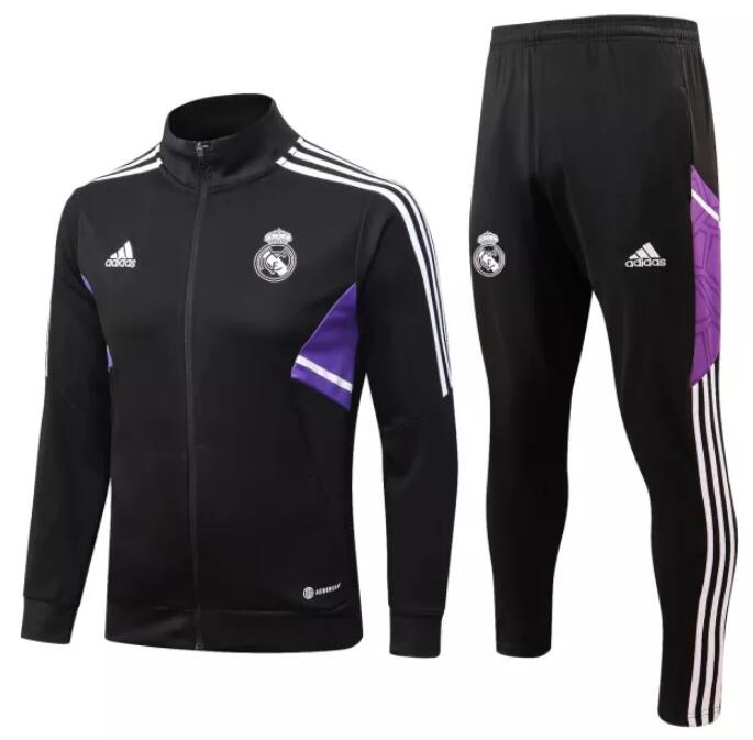 Real Madrid 2022/23 Black Training Suit (Jacket+Trouser)