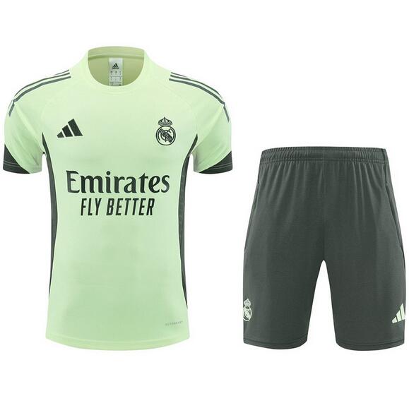 Real Madrid 2025/26 Green Training Uniforms (Shirt+Shorts)