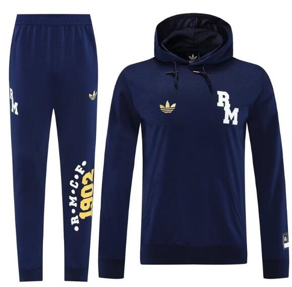 Real Madrid 2025/26 Royal Blue Training Suit (Hoodie+Trouser)