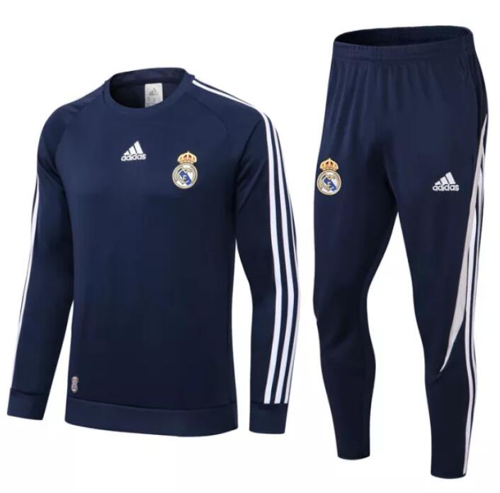 Real Madrid 2021/22 Navy Training Suit (Sweatshirt+Trouser)