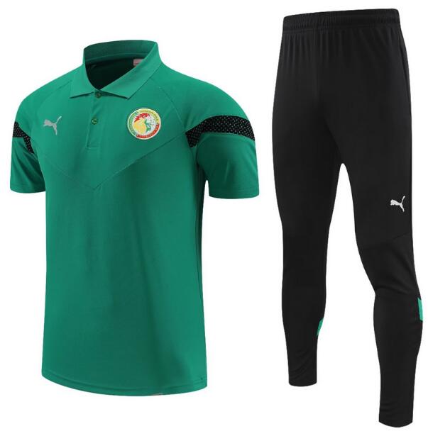 Senegal 2022/23 Green Polo Suit (Shirt+Trouser)