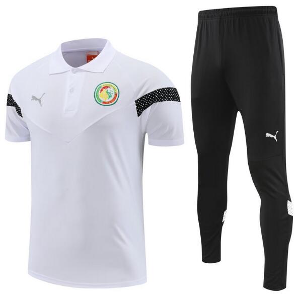 Senegal 2022/23 White Polo Suit (Shirt+Trouser)