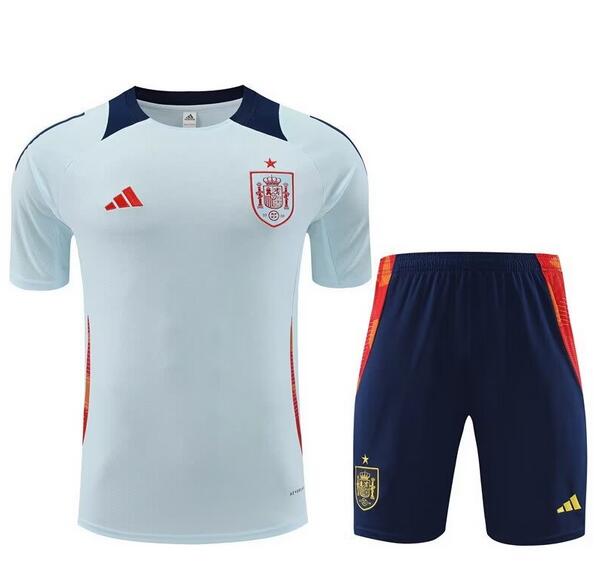 Spain 2024/25 Light Blue Training Kits (Shirt+Shorts)