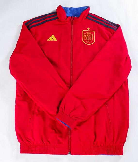 Spain 2023/24 Red Blue Double-Faced Windbreaker Jacket