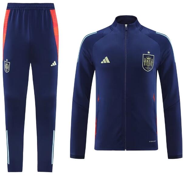 Spain 2024 Euro Cup Royal Blue Training Suit (Jacket+Trousers)