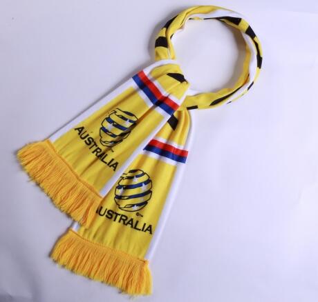 2018 World Cup Australia Soccer Scarf Yellow