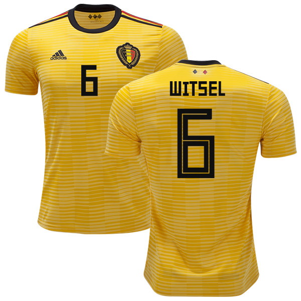 Belgium 2018 World Cup Away AXEL WITSEL 6 Shirt Soccer Jersey