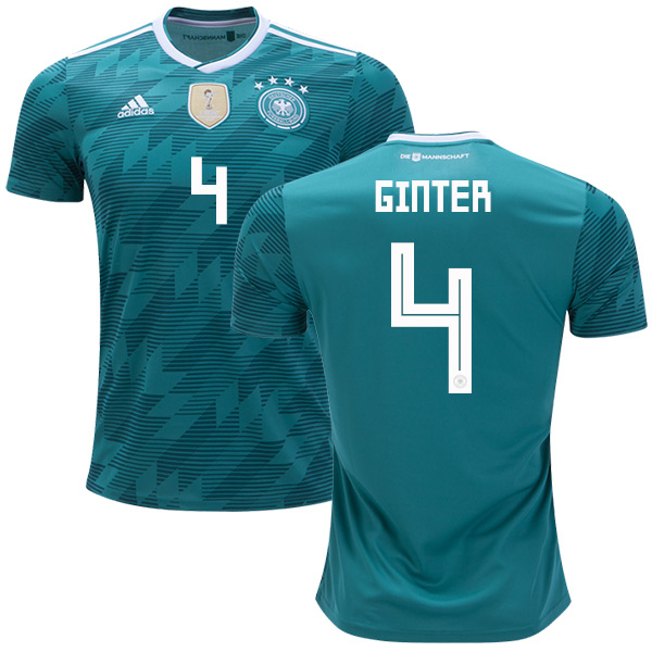 Germany 2018 World Cup MATTHIAS GINTER 4 Away Shirt Soccer Jersey