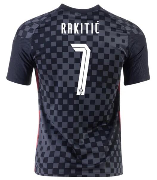 Croatia 2020 Away IVAN RAKITIĆ 7 Shirt Soccer Jersey