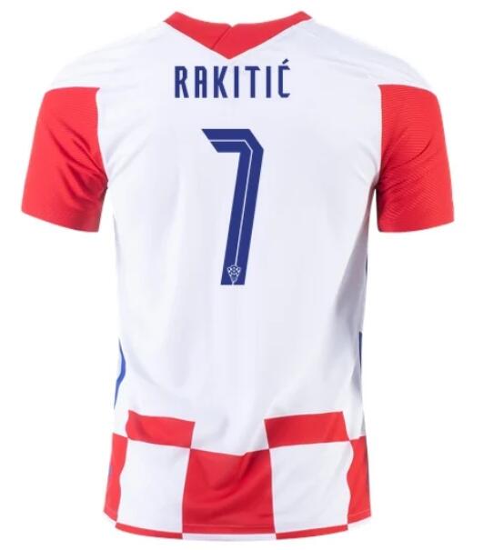 Croatia 2020 Home IVAN RAKITIĆ 7 Shirt Soccer Jersey