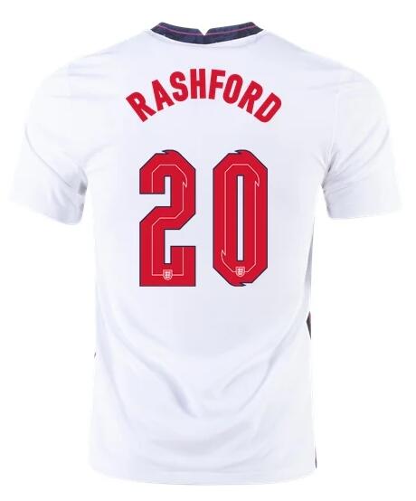 England 2020 Home RASHFORD 20 Shirt Soccer Jersey