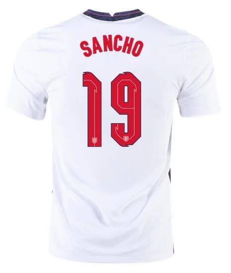 England 2020 Home SANCHO 19 Shirt Soccer Jersey