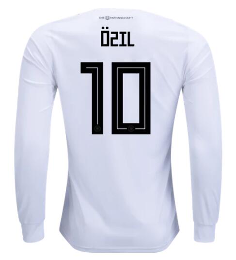 Germany 2018 World Cup Home Mesut Ozil #10 LS Shirt Soccer Jersey