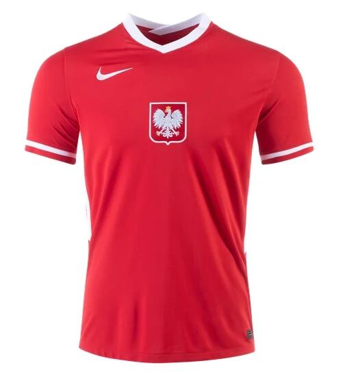 Poland 2020 Away Shirt Soccer Jersey Red