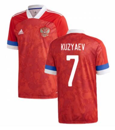 Russia 2020 Home KUZYAEV 7 Shirt Soccer Jersey