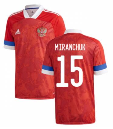 Russia 2020 Home MIRANCHUK 15 Shirt Soccer Jersey