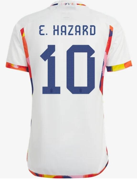 Belgium 2022 World Cup Away 10 E. Hazard Shirt Soccer Jersey