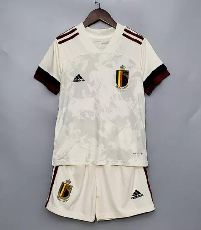 Belgium 2020 Euro Away Kids Soccer Kit Children Shirt And Shorts