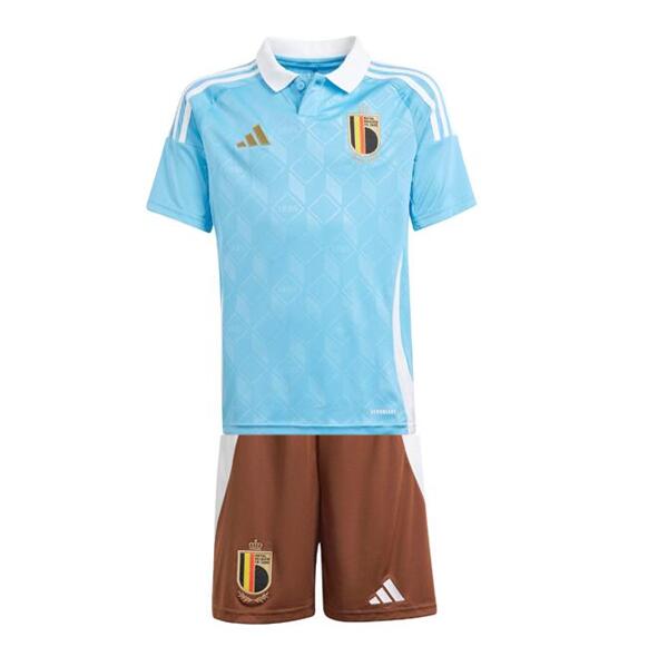 Belgium 2024 Euro Cup Away Kids Soccer Kits Children Shirt With Shorts
