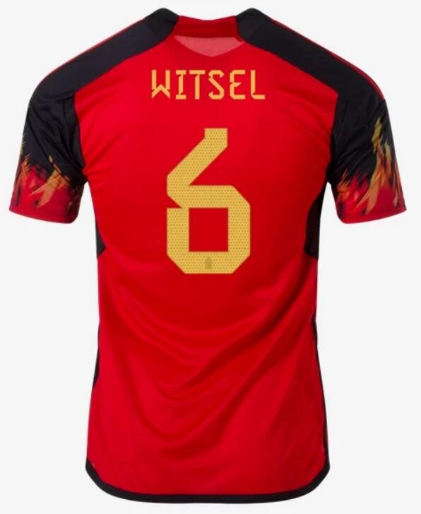 Belgium 2022 World Cup Home 6 Witsel Shirt Soccer Jersey
