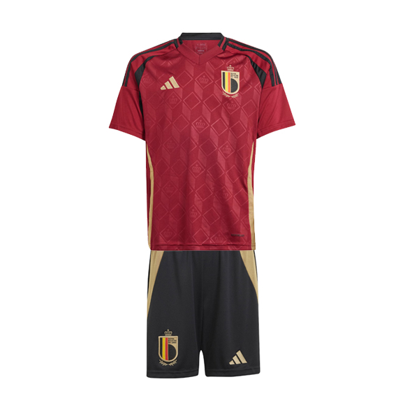 Belgium 2024 Euro Cup Home Kids Soccer Kits Children Shirt With Shorts