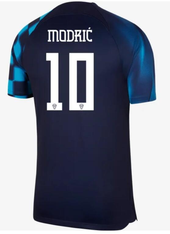 Croatia 2022 World Cup Away 10 Modric Shirt Soccer Jersey