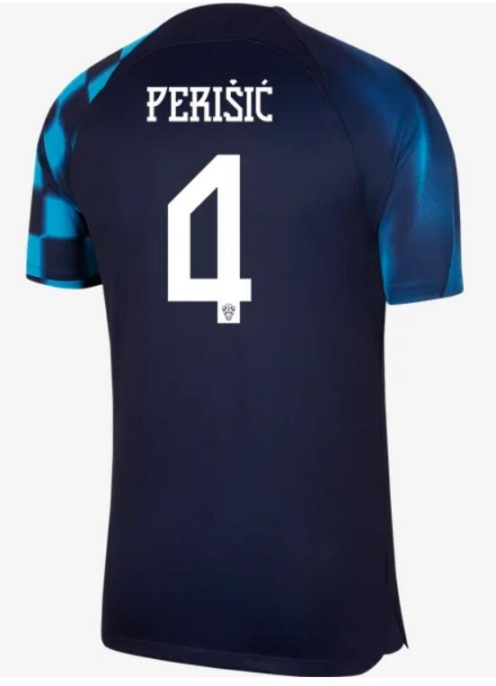Croatia 2022 World Cup Away 4 Perisic Shirt Soccer Jersey