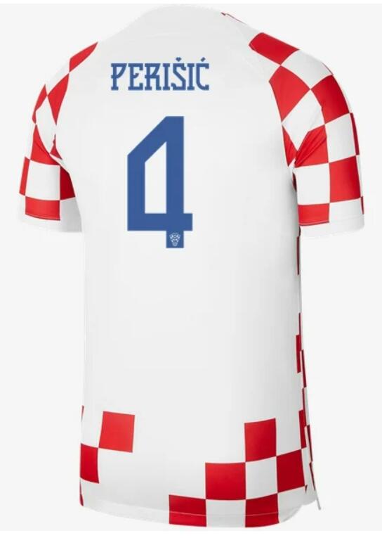 Croatia 2022 World Cup Home 4 Perisic Shirt Soccer Jersey