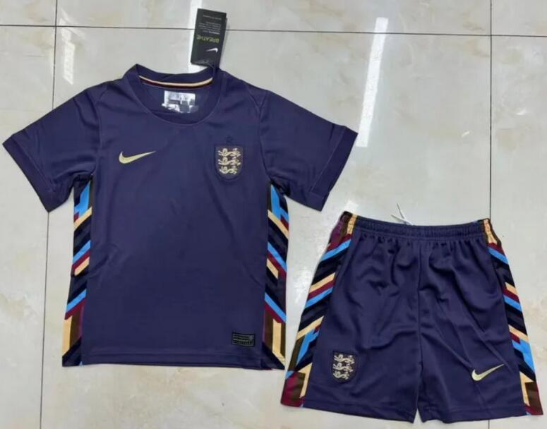 Concept Version England 2024/25 Away Kids Soccer Team Kit Children Shirt And Shorts