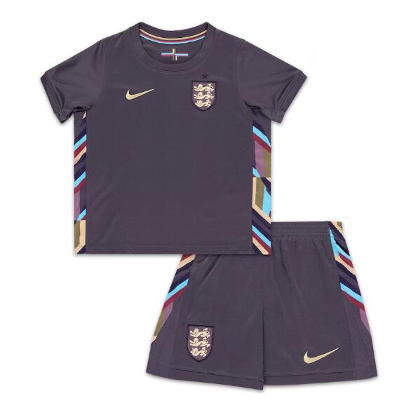 England 2024 Euro Cup Away Kids Soccer Team Kit Children Shirt And Shorts