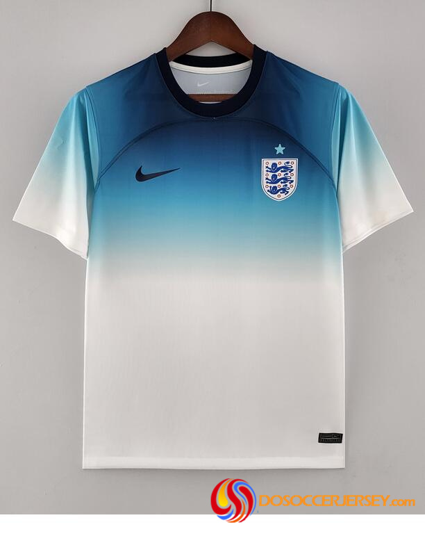 England 2022 Special Blue White Shirt Soccer Jersey