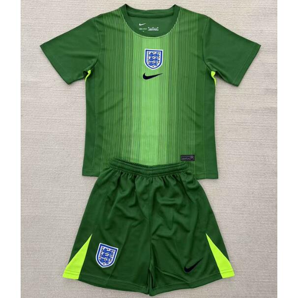 England 2025/26 Goalkeeper Kids Soccer Team Kit Children Shirt And Shorts