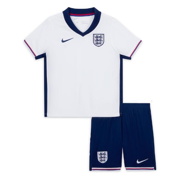 England 2024 Euro Cup Home Kids Soccer Team Kit Children Shirt And Shorts