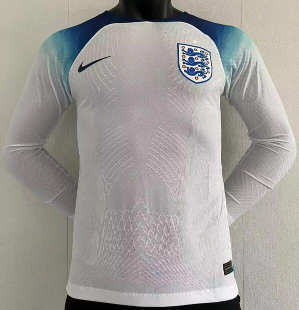 2022 World Cup England Home Match Version Long Sleeved Shirt Soccer Jersey