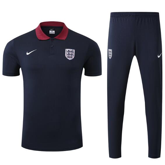 England 2025/26 Navy Polo Suit (Shirt+Pants)