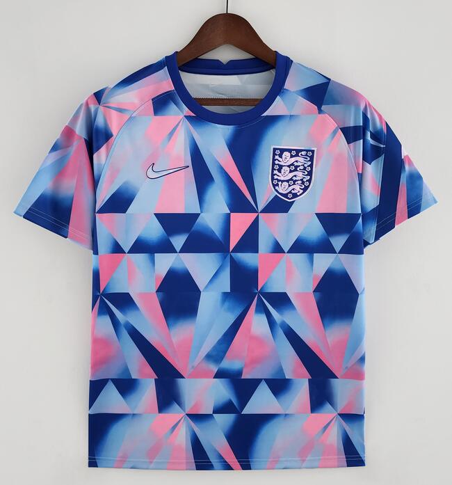 2022 England Piink Blue Training Shirt