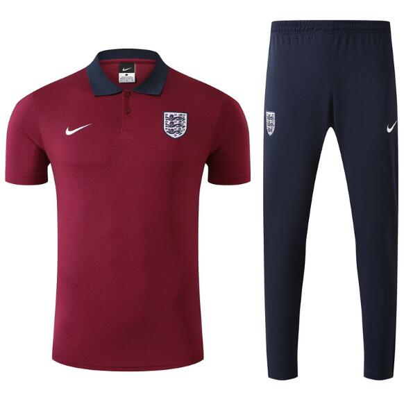 England 2025/26 Red Polo Suit (Shirt+Pants)