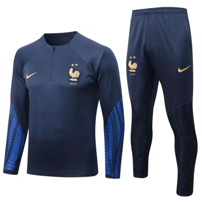 France 2022/23 Borland Texture Training Suit (Sweatshirt+Trouser)