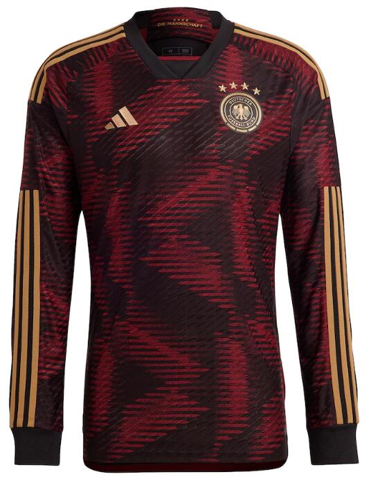 Germany 2022 World Cup Away Long Sleeved Match Version Shirt Soccer Jersey
