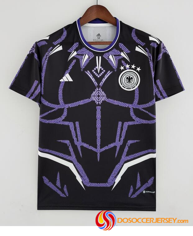 Germany 2022/23 Black Purple Shirt Soccer Jersey